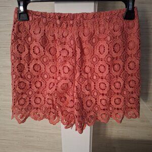 Coral-Lace shorts
